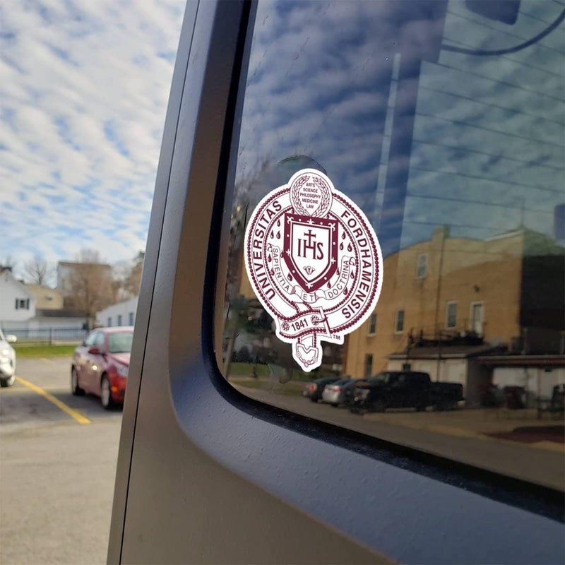 Nudge Printing Fordham University Rams Academic Seal Crest Maroon White Weatherproof Vinyl Sticker Car Decal from - Image 3